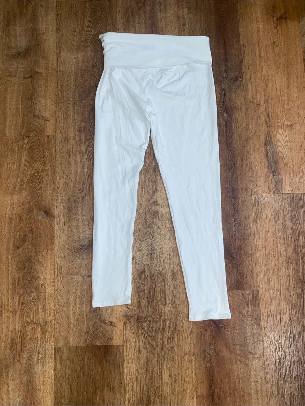 LAmade White Fold-Over Waist Leggings